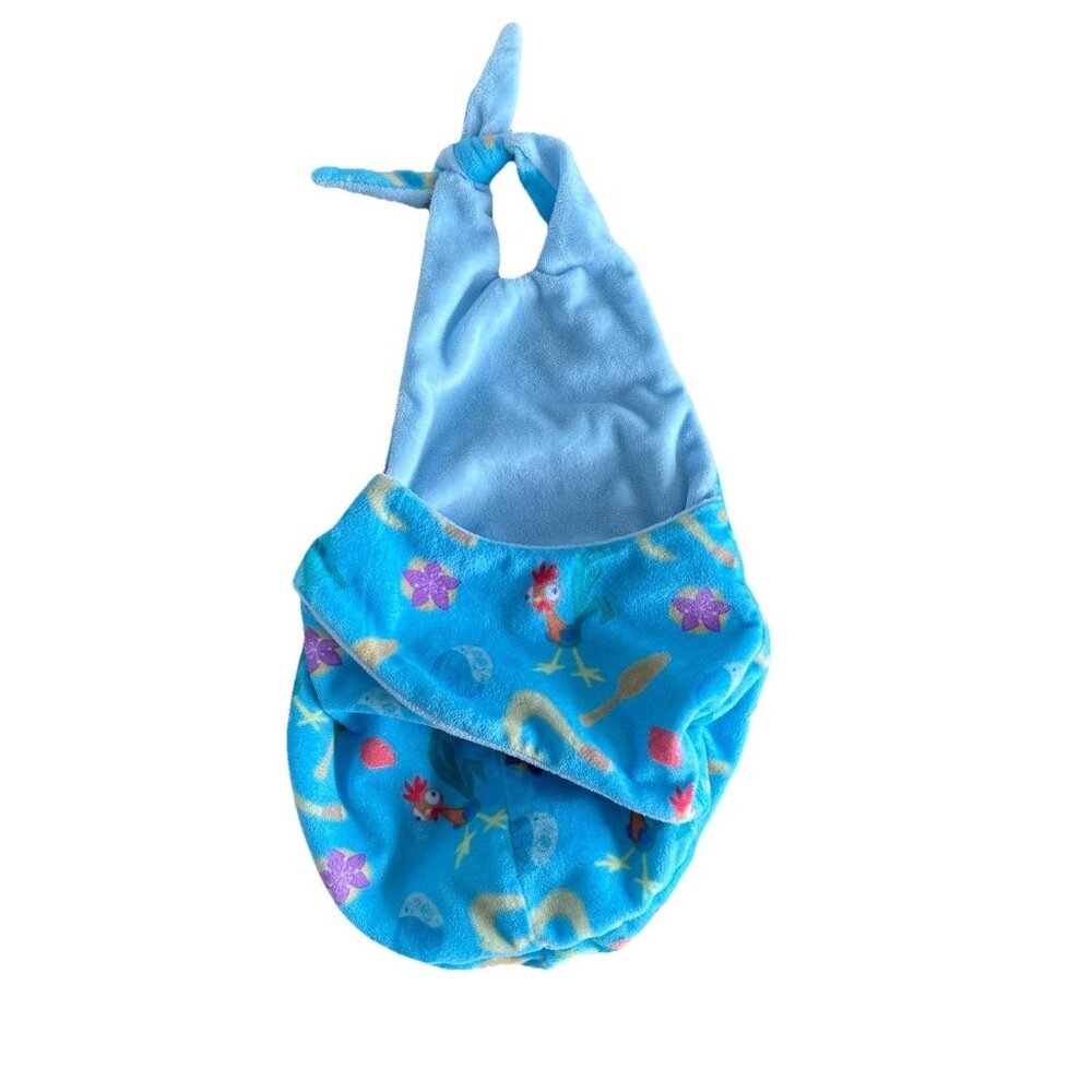 Disney Parks MOANA Baby Piglet Pua Blanket ONLY Pouch Swaddled Pig Blue No Plush